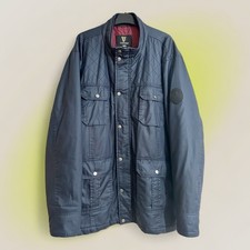 Guinness Men’s Dark Blue 100% Cotton Utility Jacket Size XL VGC Lightly Padded