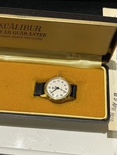 VINTAGE 1975 LADIES EXCALIBUR WATCH BOXED WITH PAPERS.