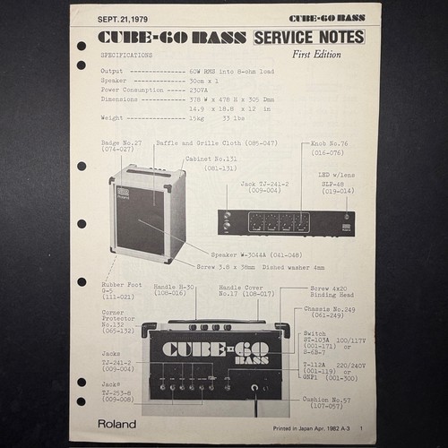 Vintage roland cube bass - cube-60,