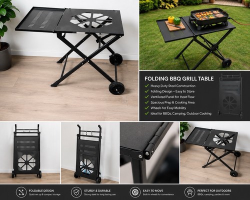 Folding bbq grill pizzatable - folding,