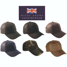 Baseball Cap Waterproof Wax Cotton Hat Mens Ladies One Size Shooting Country NEW