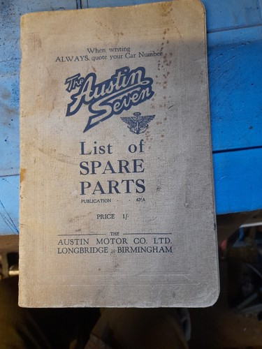 Austin seven list spare - seven,