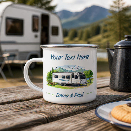 Personalised caravan enamel - personalised,