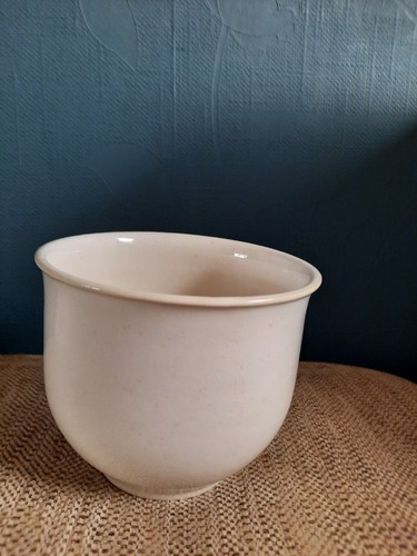 Small round white ceramic - white,