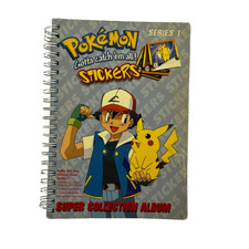 Pokemon Series 1 Stickers Super Collection Album Artbox INCOMPLETE 125 stickers