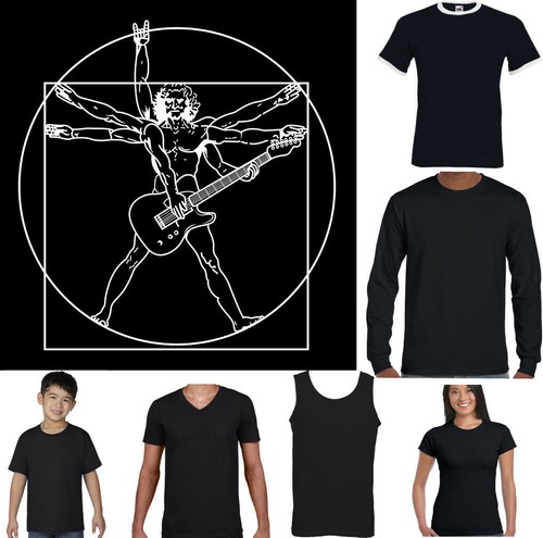 Guitar shirt mens - t-shirt, vitruvian