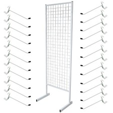 Mesh Panel Stand in White with