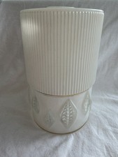 White Clear Pressed Glass