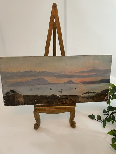 Small antique landscape oil - small,