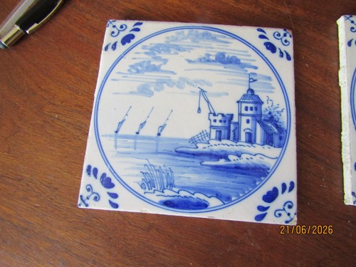 Three antique dutch blue - three,