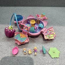 100% COMPLETE Vintage Polly Pocket Polly's Magical Lilypad Fountain Fantasy 1996