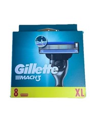 Gillette Mach3 Razor  XL Blades Refills  8 Pack Cartridges New Genuine Sealed