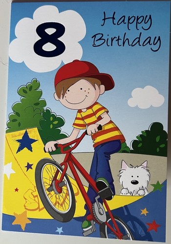 Age birthday card 8th boy - age, 8