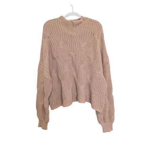 Cable knit mock - cable, neck