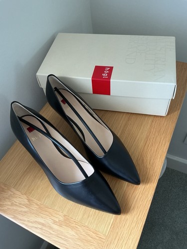 Hogl black leather - leather, shoes