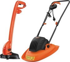 BLACK & DECKER Electric Hover Lawn Mower 1200W & Electric Grass Trimmer Set 250W