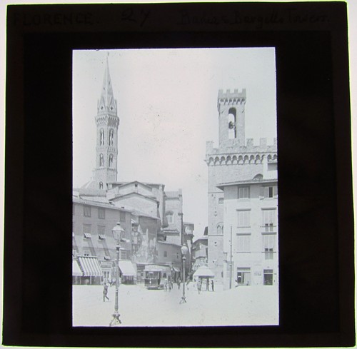 Glass magic lantern slide - glass,