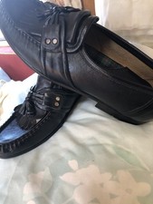 Shoes slippers black - black, leather