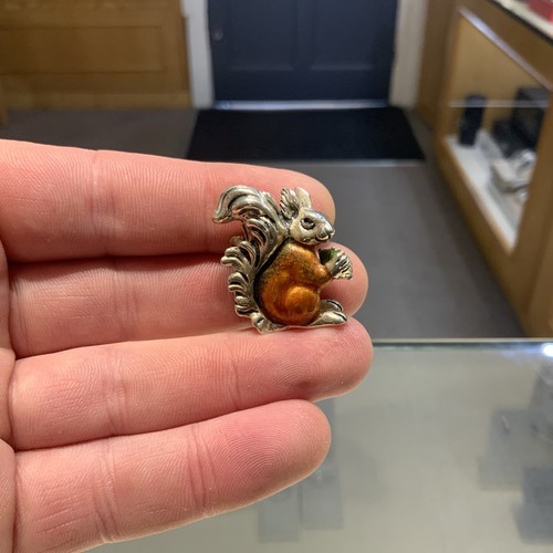 Sterling silver squirrel - sterling,