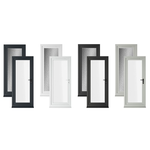 Pvc single door clear - pvc, &