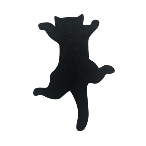 Wooden black cat - wooden, door