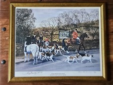 Saddleworth Drag Hunt Cross Keys Inn Peter Carter Signed Limited edition print 