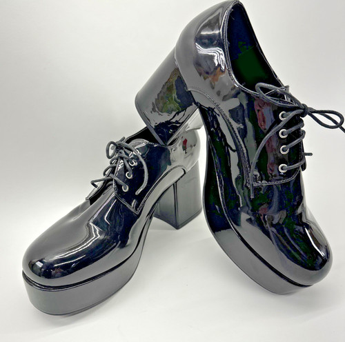 Black platform disco retro - black,