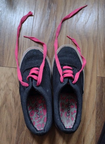 Black glittery girls shoes - girls,