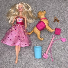 Barbie walk and potty pup toy - dog puppy 