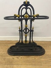 Antique Cast Iron Umbrella Stand – Victorian Gothic Revival Hallway Stick Stand