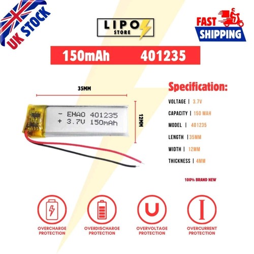 401235 150mah lipo - 401235,