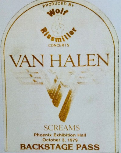 Van halen backstage pass - van,