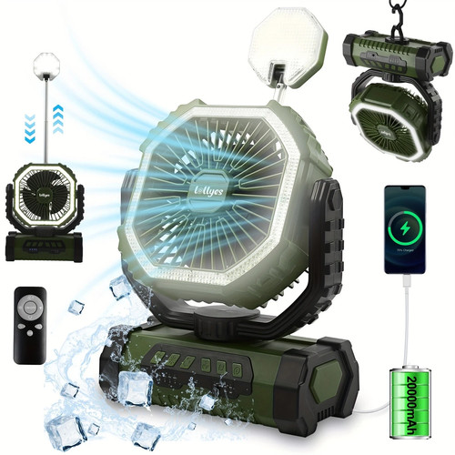 Portable camping fan - camping, 20000mah