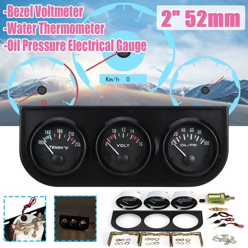 52mm triple gauge set car - triple,