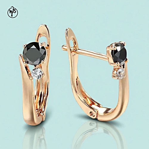 Earrings hoop gold plated rose