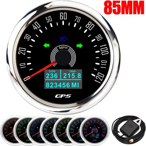 85mm gps speedometer 120 mph - gps, 0-120