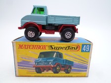 VINTAGE MATCHBOX SUPERFAST No.49b MERCEDES UNIMOG IN ORIGINAL BOX 1970
