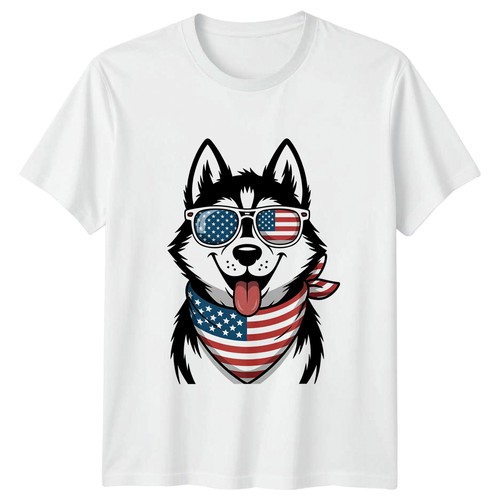 Patriotic siberian husky usa - patriotic,