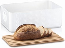 Bistro Bread Box White Plastic
