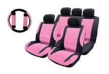 Pink Leather Look Car Seat