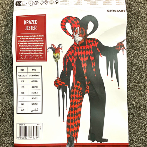 Amscan krazed jester costume - amscan,