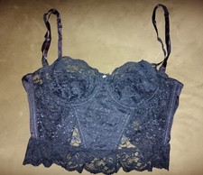Black Cropped Bralette Lace