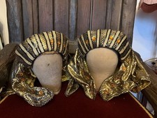 PANTOMIME THEATRICAL EGYPTIAN HEADDRESSES X2 PHARAOS BY MAXINE PANTO