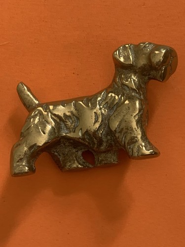 Vintage brass scottie dog - brass,