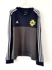 Northern Ireland Training Jumper. Small Adults Official Adidas Grey Football Top