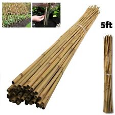 5ft Strong Thick Heavy Duty Bamboo Canes Garden Flower Plant Support Sticks Pole