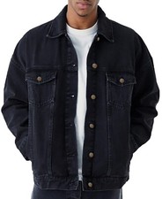 Mens oversized black denim - mens,