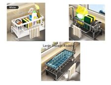 Sink Caddy Basket Drain Rack Sponge Dishcloth Holder Kitchen Storage Organizer