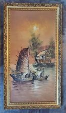 Vintage Framed Oil Painting of