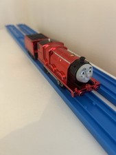 Trackmaster Tomy Metallic James Train With Tender Tested And Working